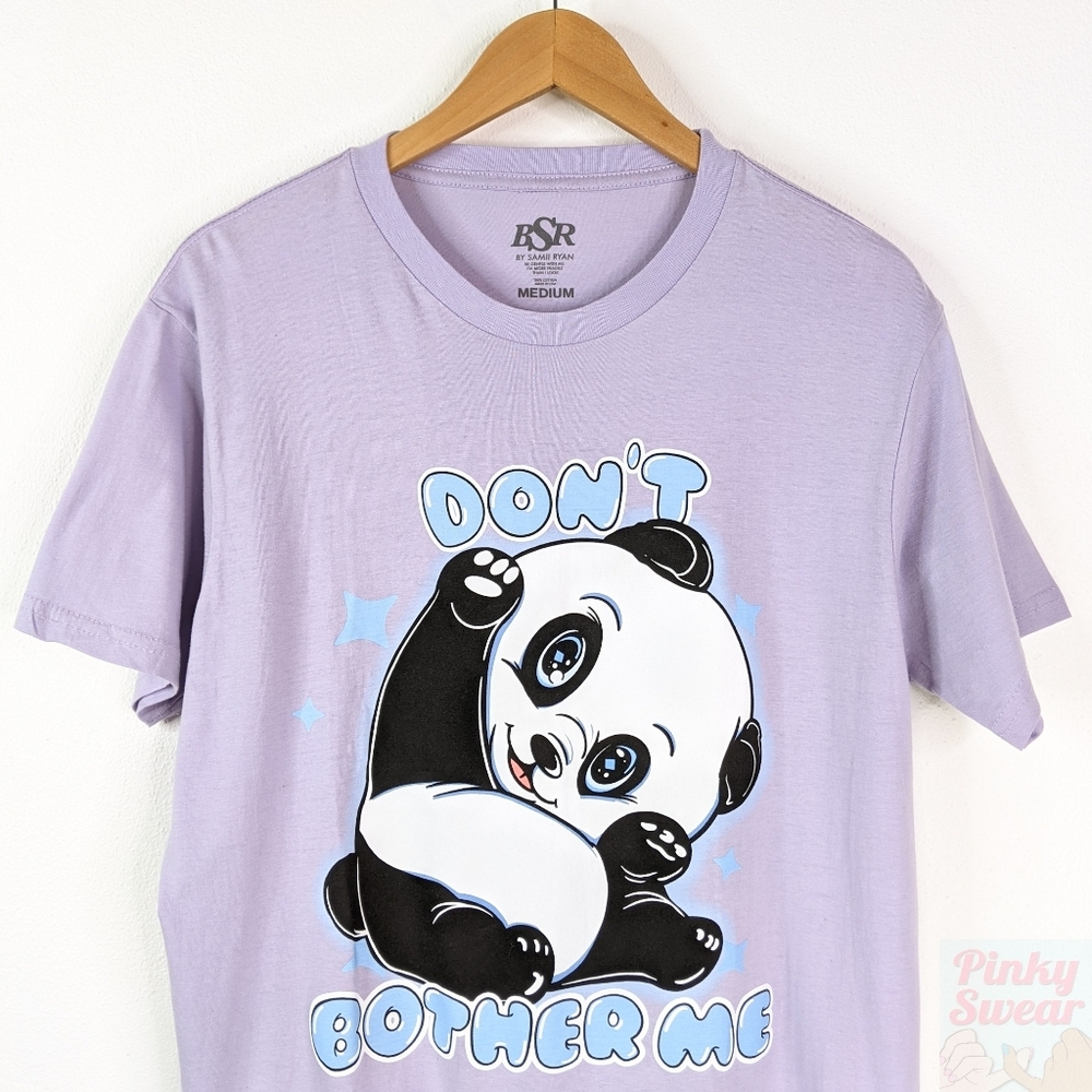 Dolls Kill Lilac Purple Panda Graphic T Shirt BSR